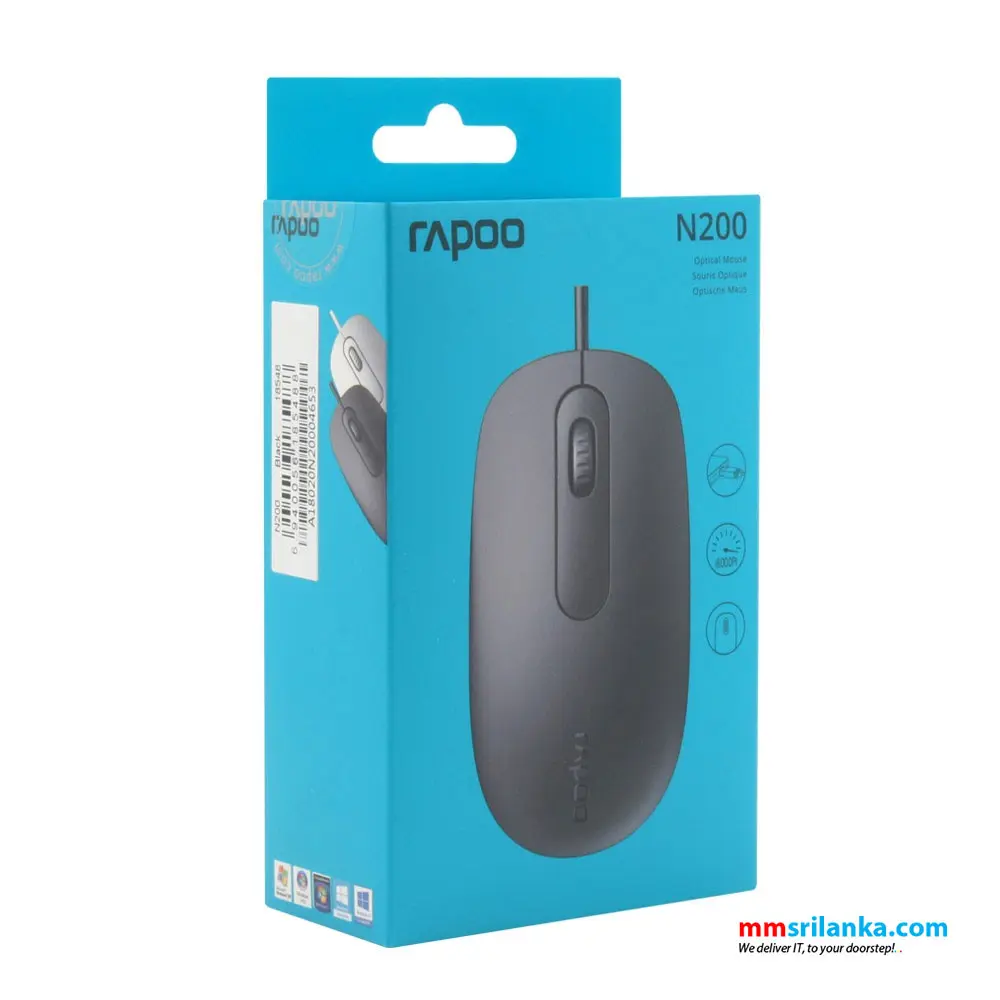 RAPOO N200 WIRED MOUSE