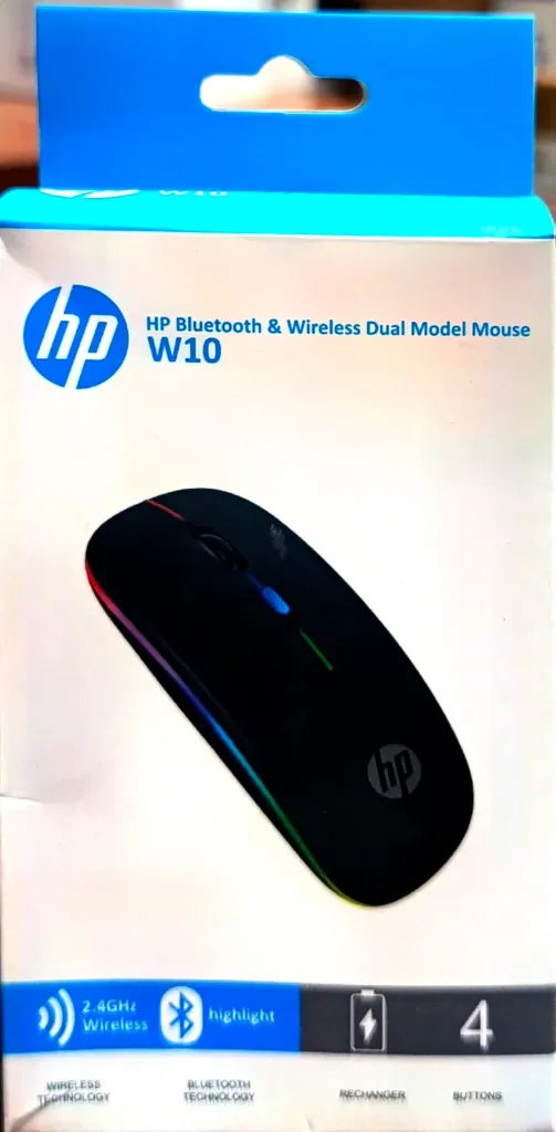 HP W10 | RECHARGABLE 2.4GHz & BT WIRELESS MOUSE (C1)