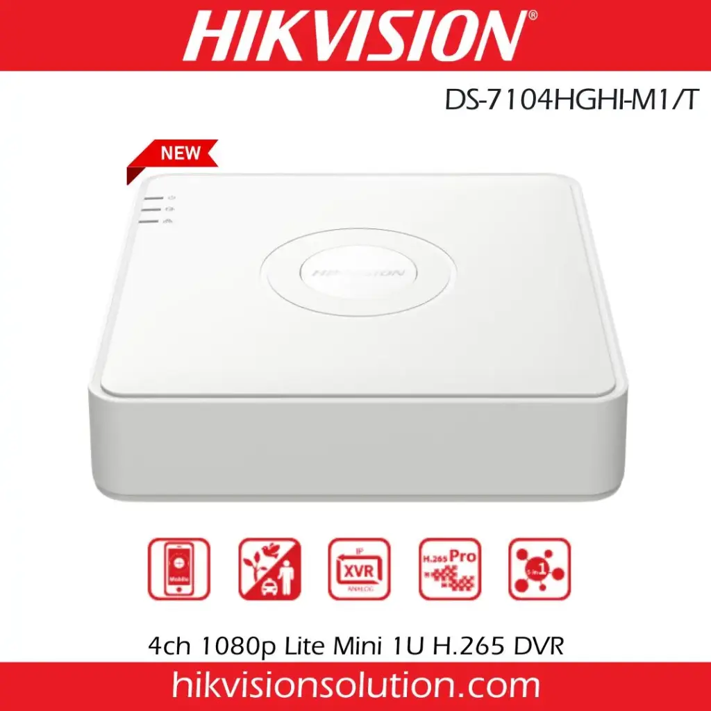 HIKVISION 7104HGHI-M1/T | 4CH DVR 2MP TWO WAY TALK
