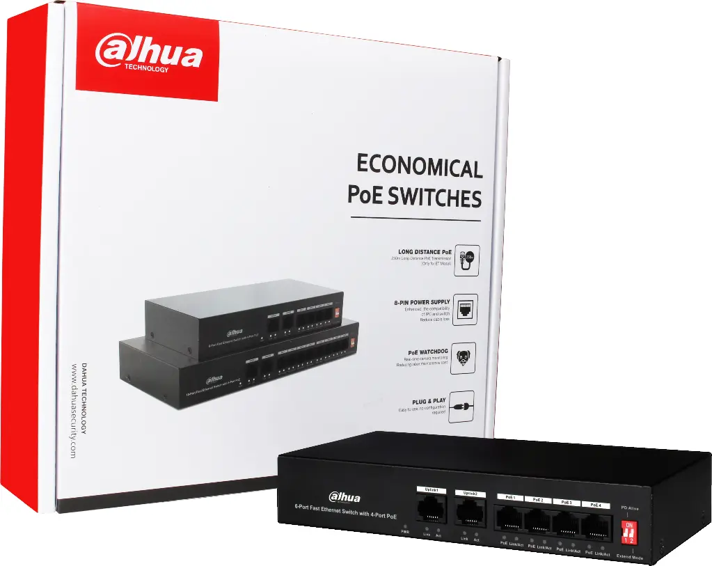 DAHUA PFS3006-4ET-36 | 4PORTS POE SWITCH
