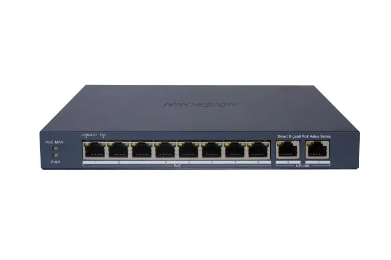 HIKVISION 1510P-EI/M | 8+2 All GIGBIT SMART POE SWITCH