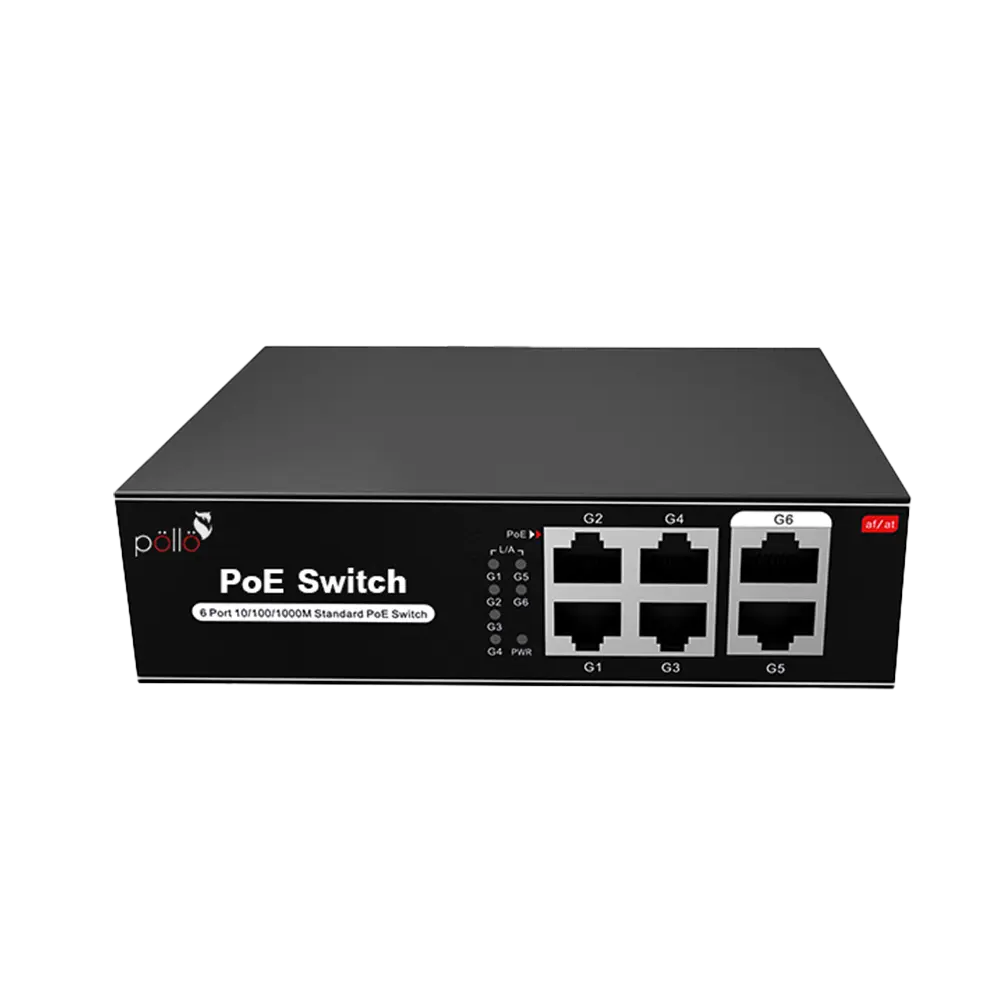 POLLO 1104GB | 4+2PORTS GIGA POE SWITCH