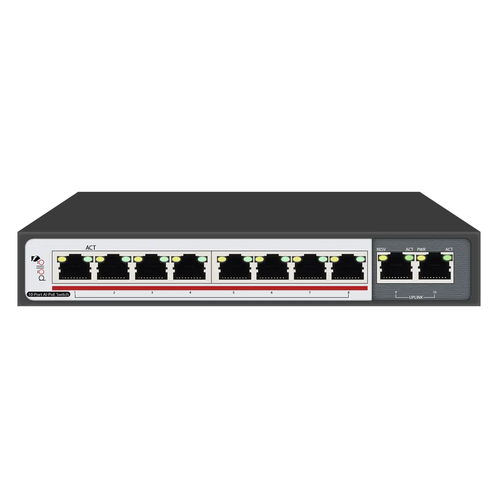 POLLO 1108GB | 8+2PORTS GIGA POE SWITCH