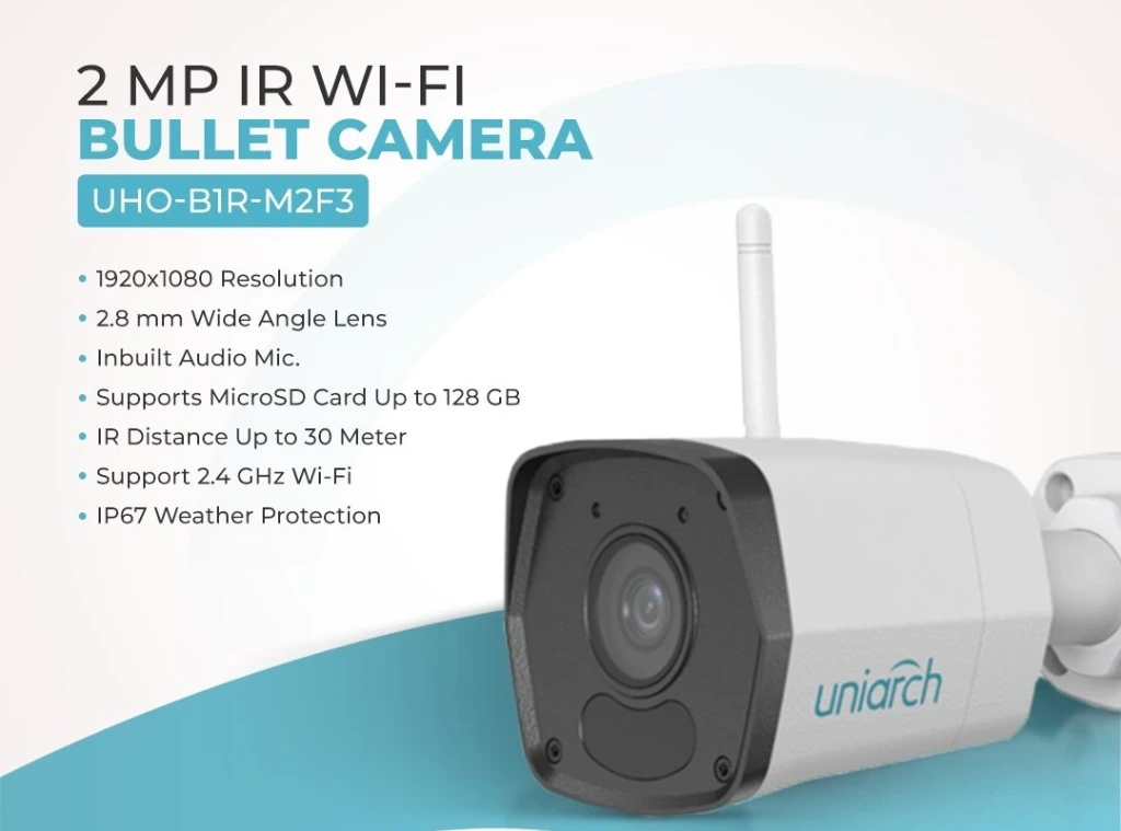 UNV UNIARCH UHO-B1R-M2F3 | 2MP OUTDOOR WIFI CAMERA