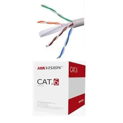 HIKVISION 1LN6-UU/CCA | 23AWG CHINA COPPER WHITE / BLACK CAT6 CABLE