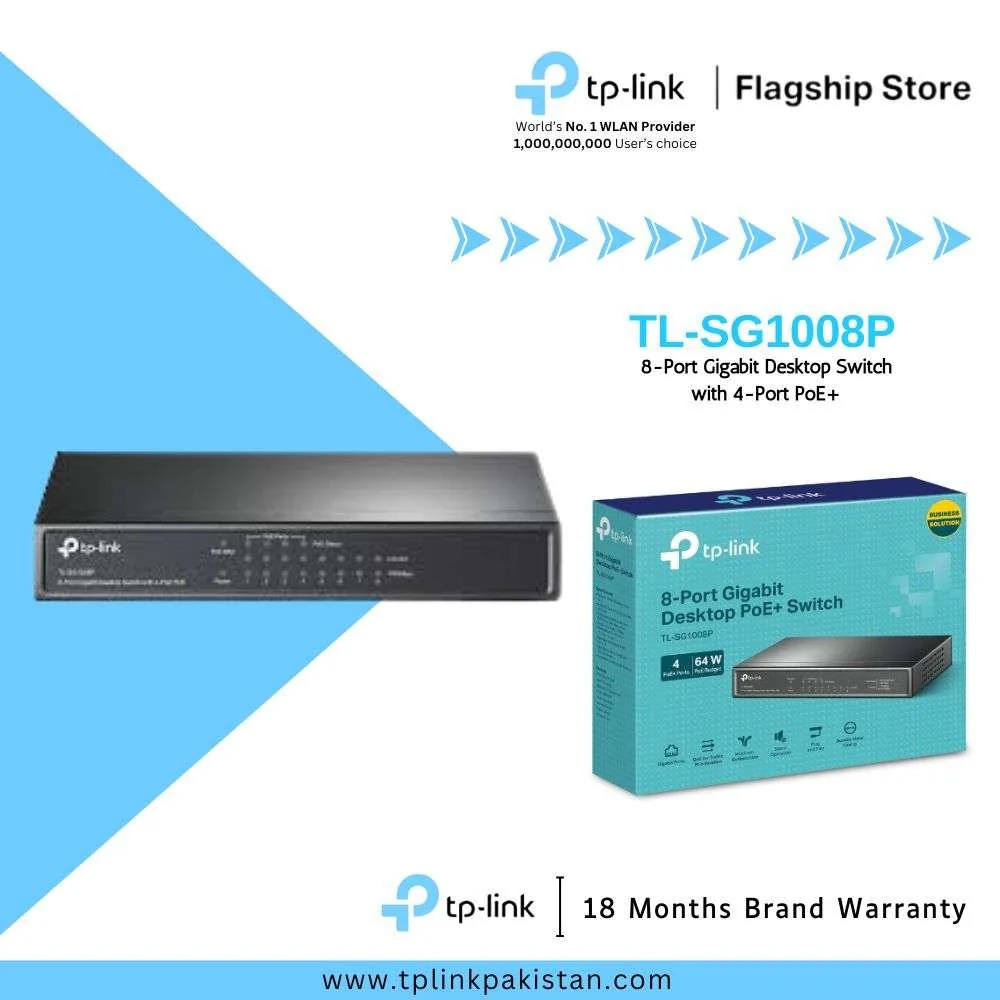 TP-LINK SG1008P | 8PORTS GIGA SWITCH POE+