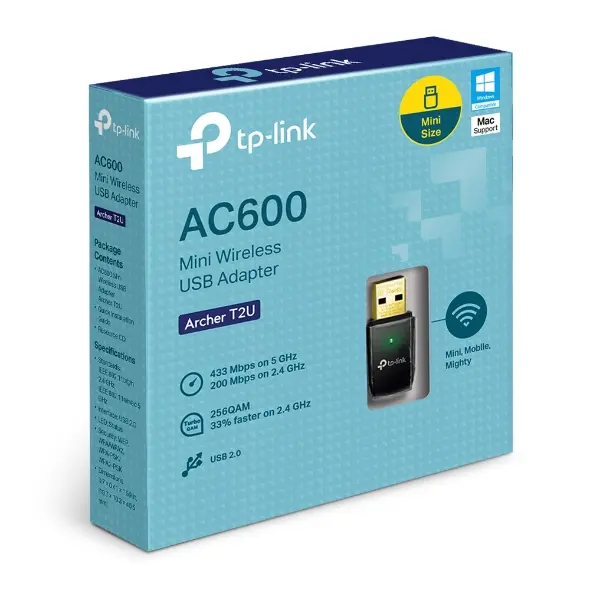 TP-LINK ARCHER T2U | AC600 WIRELESS DUAL BAND USB ADAPTER