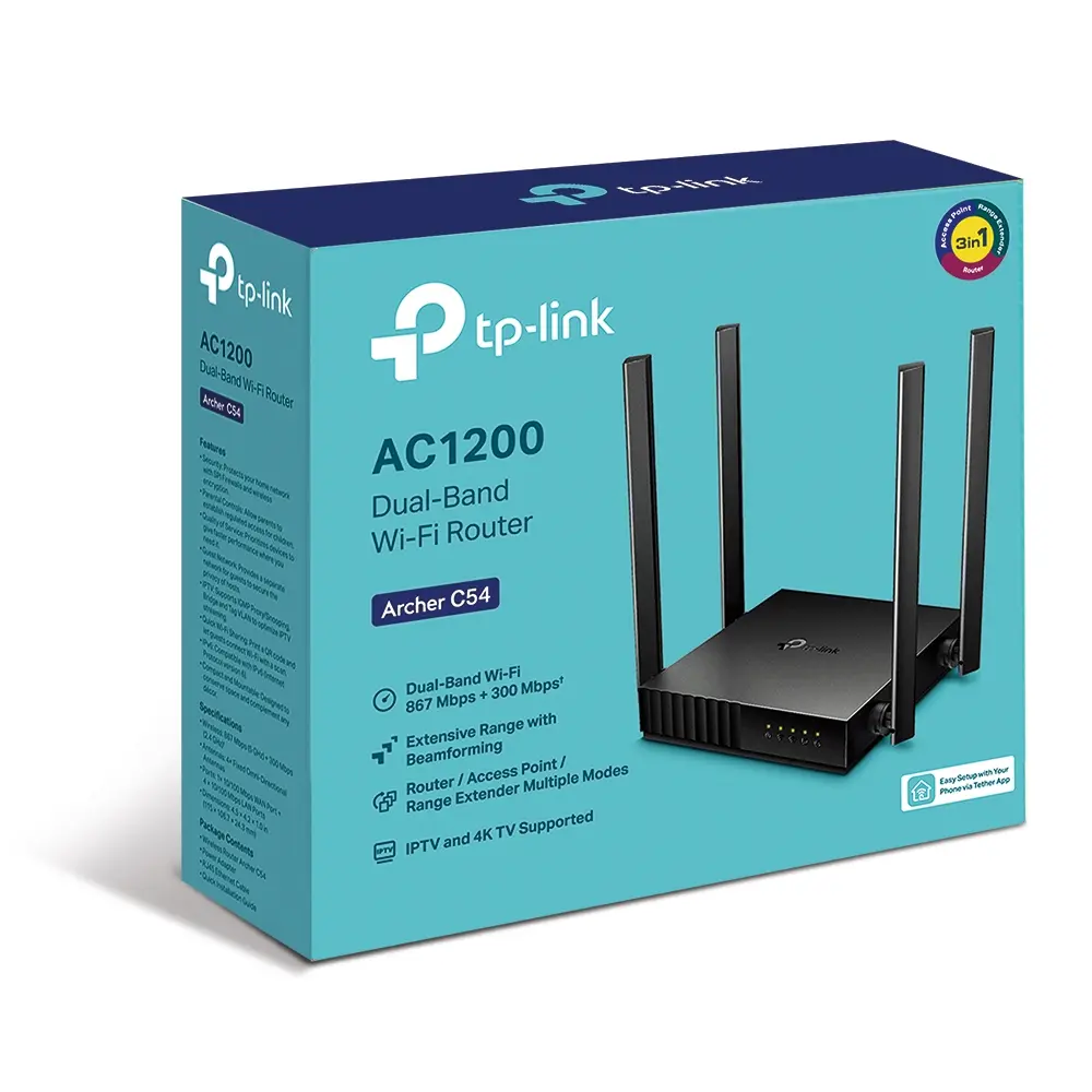 TP-LINK ARCHER C54 | AC1200 DUAL BAND WIFI ROUTER