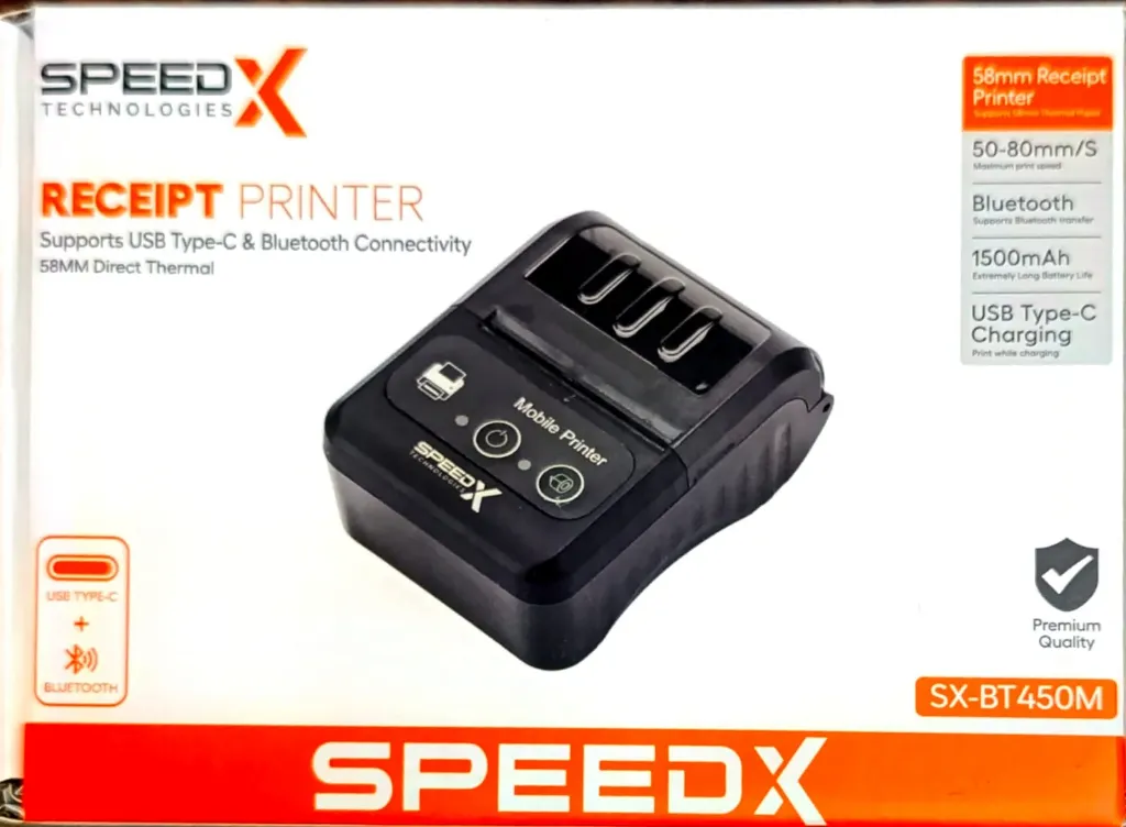 SPEED-X SX-BT450M | PORTABLE 58MM BLUETOOTH PRINTER