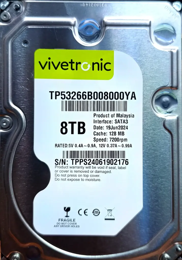 HDD 8TB | VIVETRONIC