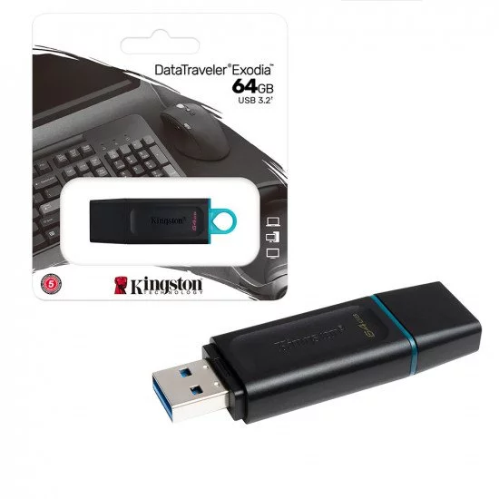 KINGSTON 64GB | DATA TRAVELER EXODIA FLASH