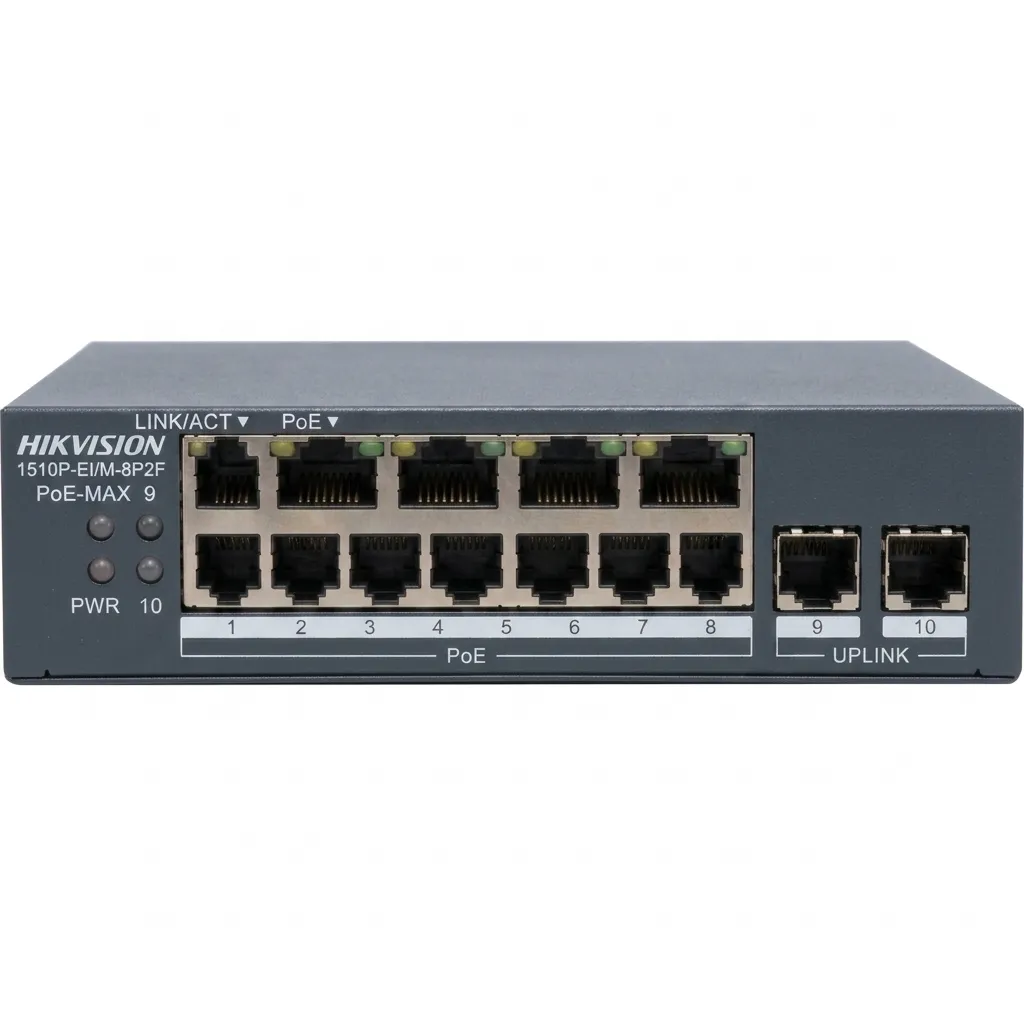 HIKVISION 1510P-EI/M-8P2F | 8+2 GIGABIT SFP POE SWITCH