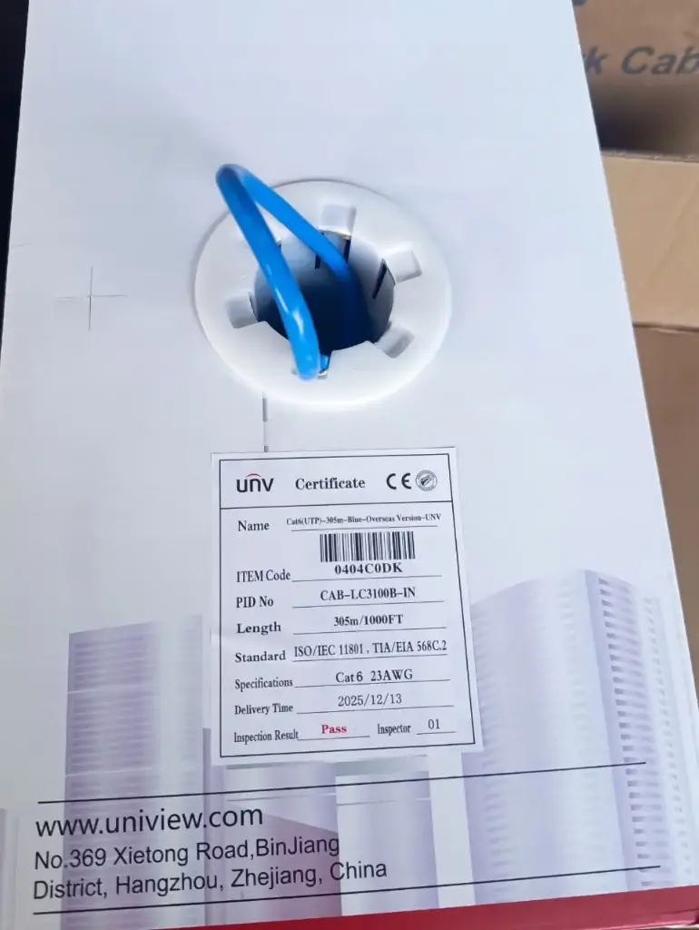 UNV LC3100B-IN | 23 AWG BLUE CAT6 CABLE