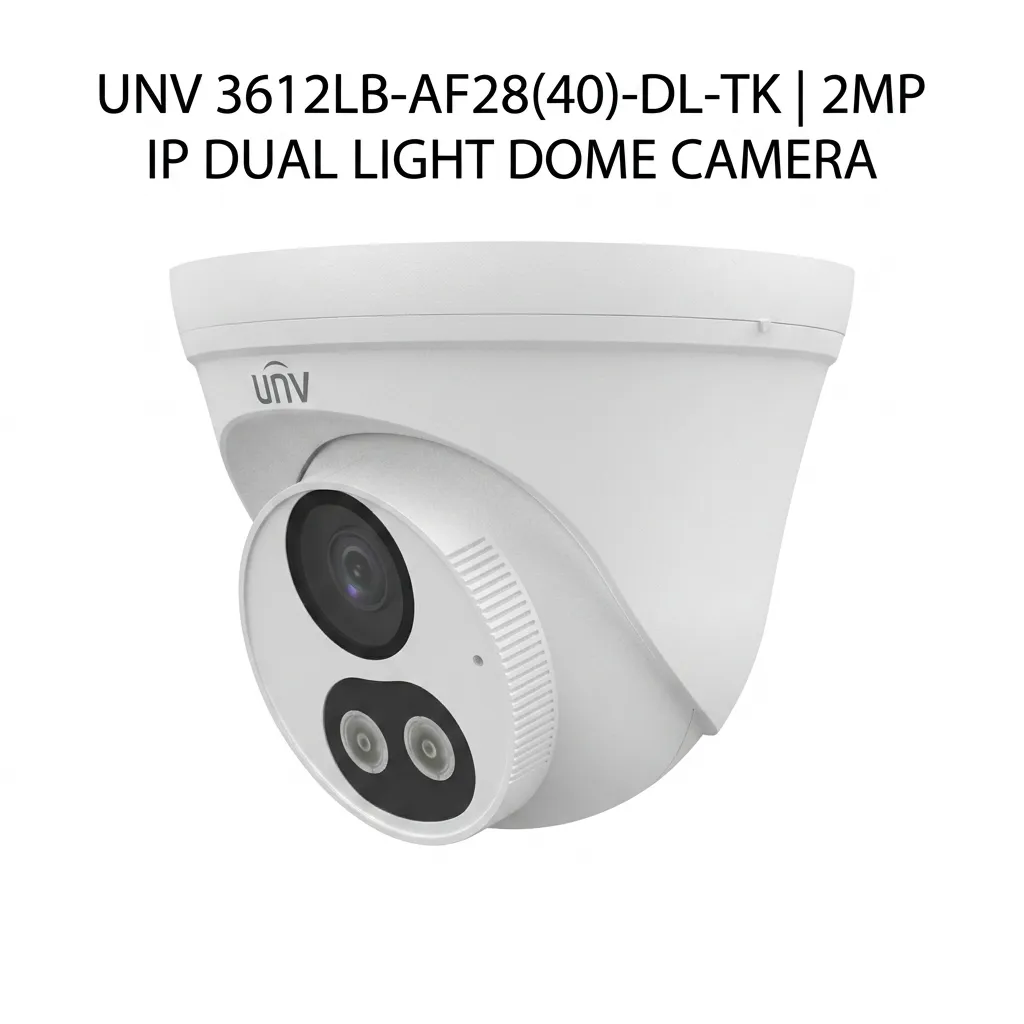 UNV 3612LB-AF28(40)-DL-TK | 2MP IP DUAL LIGHT DOME CAMERA