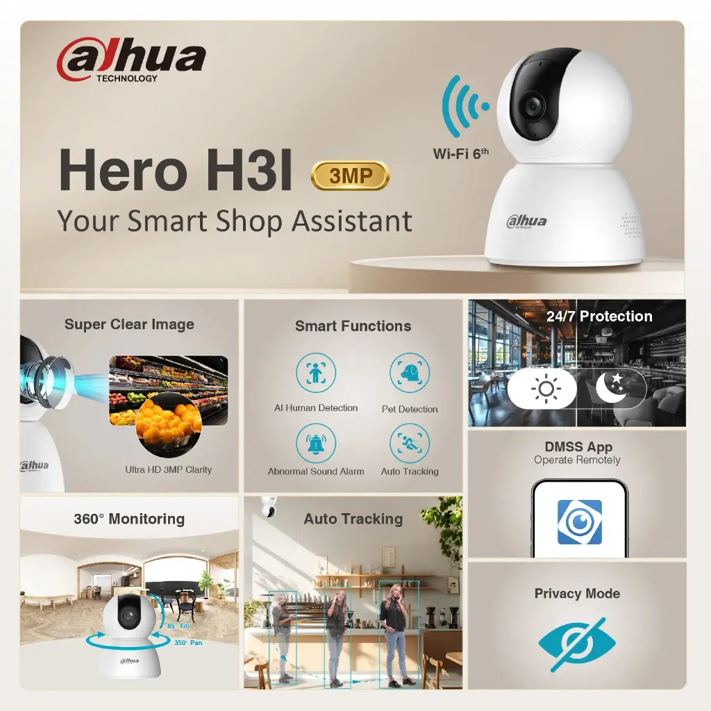 DAHUA HERO H3I | 3MP WIFI CAMERA