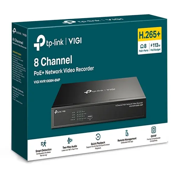 TP-LINK VIGI NVR1004H | 4CH.  NVR 