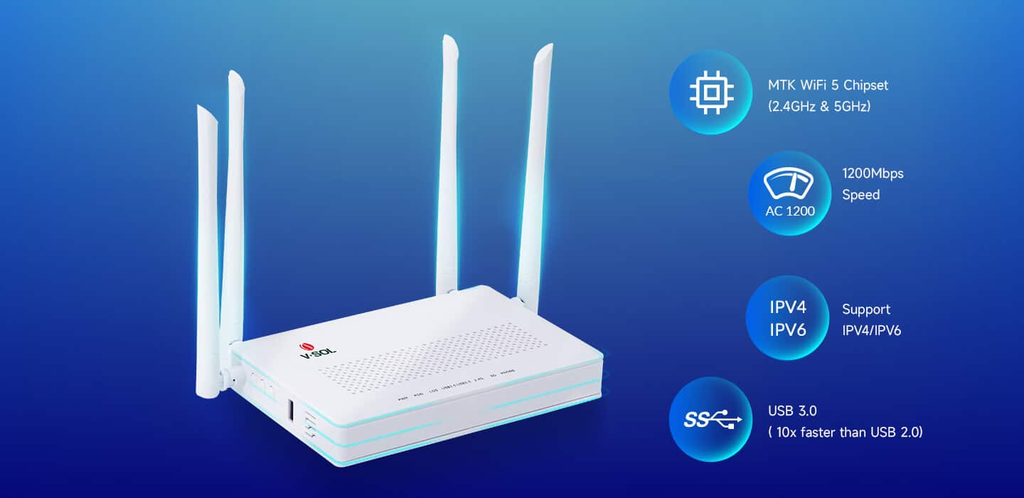 VSOL 2802GVVT | DUAL BAND 2.4/5G ONU