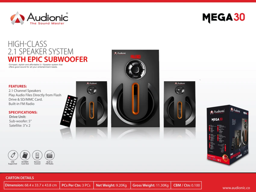AUDIONIC MEGA 40 | SPEAKER