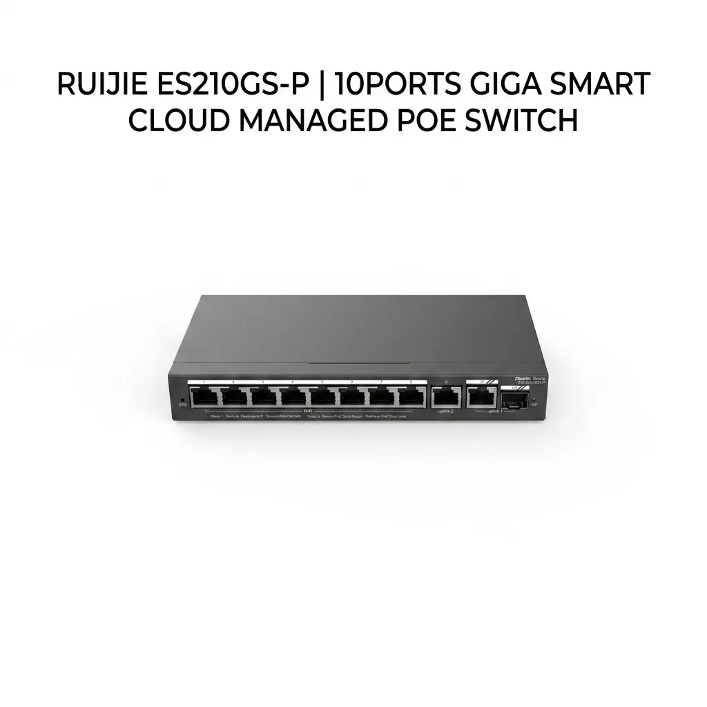RUIJIE ES210GS-P | 10PORTS GIGA SMART CLOUD MANAGED POE SWITCH