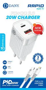 [AUDIONIC] DANY R20 | RAPID PD+QC 3.0 20W CHARGER