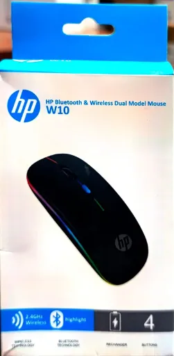 HP W10 | RECHARGABLE 2.4GHz & BT WIRELESS MOUSE (C1)