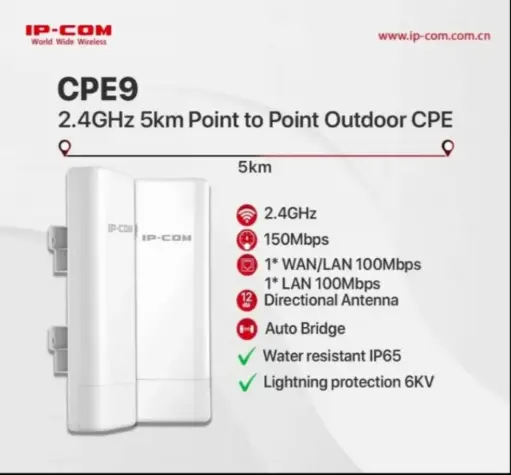 IP-COM CPE9 |  MICROSTATION OUTDOOR POINT-POINT
