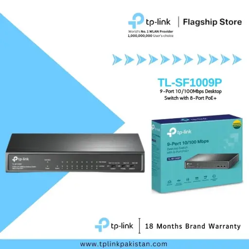 TP-LINK TL-SF1009P 9 PORT PORT 65W