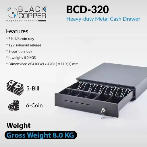 CASH DRAWER BCD-320 | BLACKCOPPER