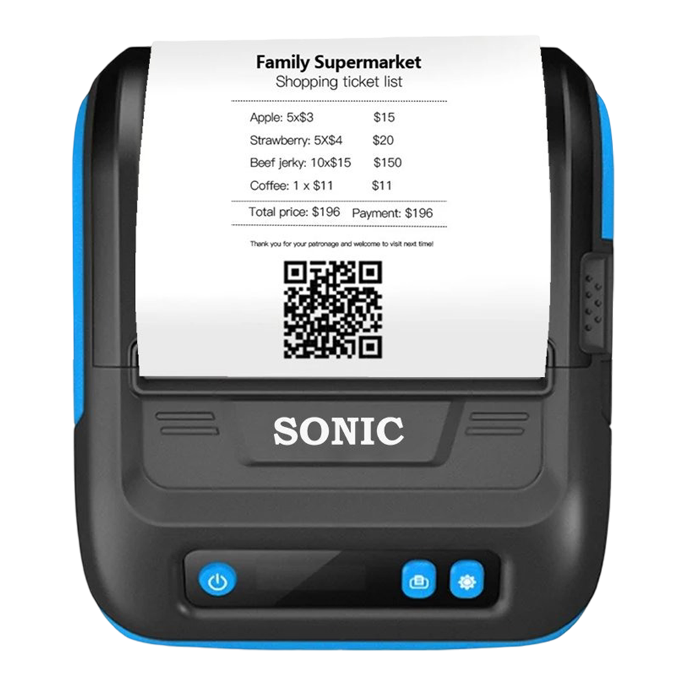 SONIC SNC-808 | THERMAL & LABEL MINI PRINTER (USB+BLUETOOTH)