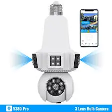 V380 E23 | TRIPLE LENS BULB PTZ WIFI CAMERA