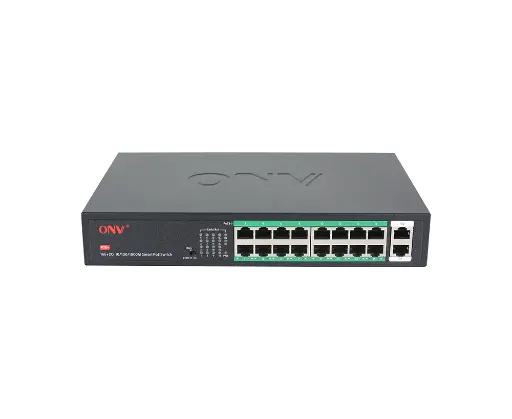 ONV H1016PLS | 16PORTS+UPLINKS GIGA POE SWITCH