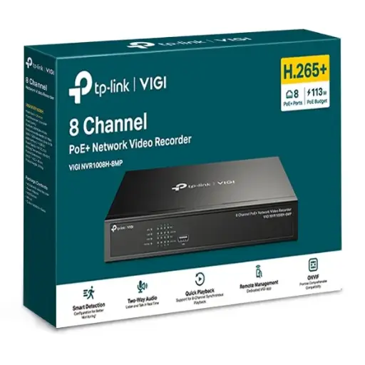 TP-LINK VIGI NVR1008H | 8CH. 8MP POE+ NVR