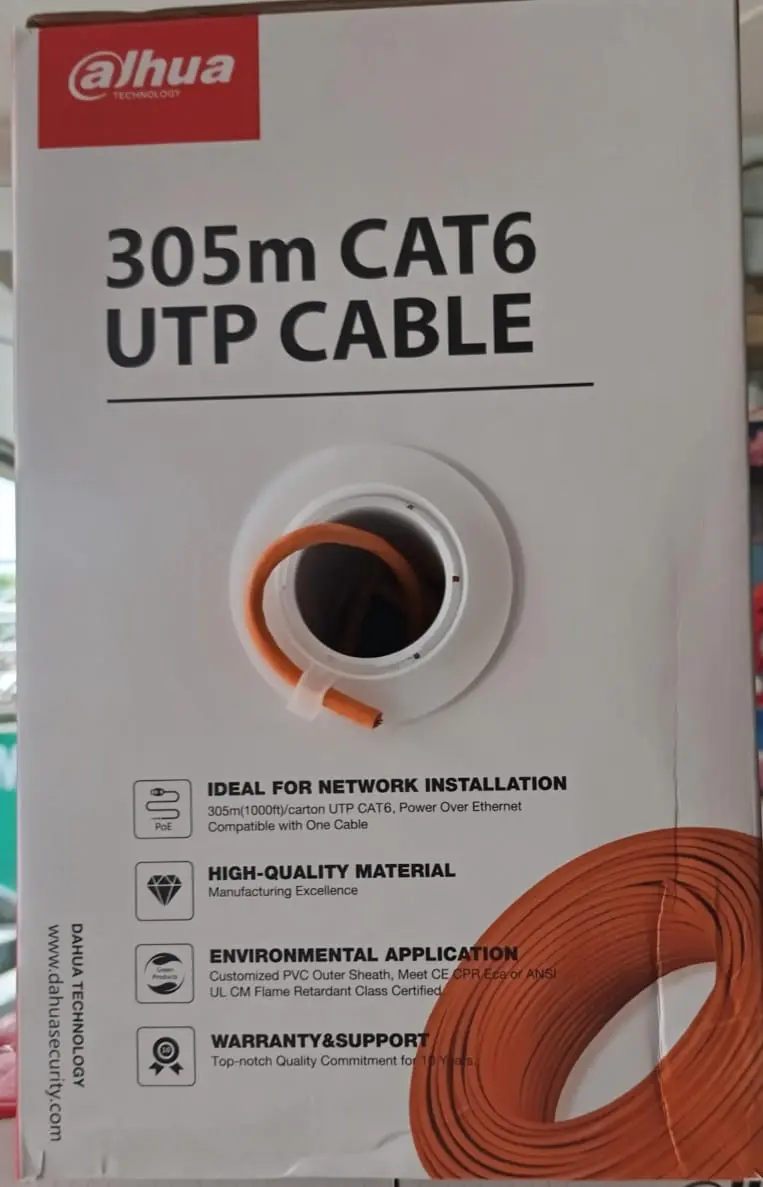DAHUA PFM922I-6UN-C | 305M CAT6 ORANGE CABLE (968)