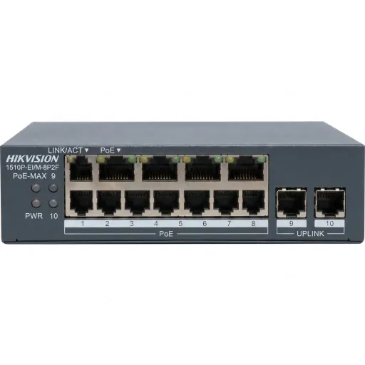 HIKVISION 1510P-EI/M-8P2F | 8+2 GIGABIT SFP POE SWITCH