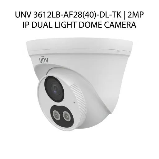 UNV 3612LB-AF28(40)-DL-TK | 2MP IP DUAL LIGHT DOME CAMERA