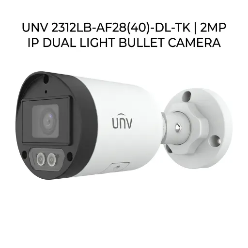 UNV 2312LB-AF28(40)-DL-TK | 2MP IP DUAL LIGHT BULLET  CAMERA 
