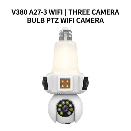 V380 A27-3 WIFI | THREE CAMERA BULB PTZ WIFI CAMERA 